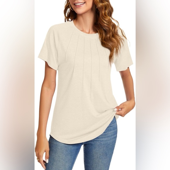 -NWT YSYOKOW Women Long Sleeve Pleated Tunic Top - Size Small - Picture 3 of 7